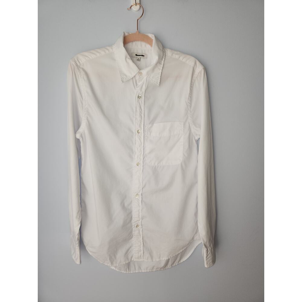 NWT Madewell Men's Cotton Poplin Button-Up Shirt White XS